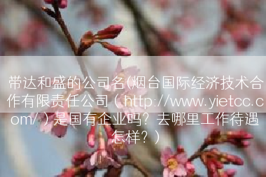 带达和盛的公司名(烟台国际经济技术合作有限责任公司（http://www.yietcc.com/）是国有企业吗？去哪里工作待遇怎样？)