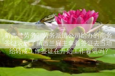 新西兰劳务？劳务派遣公司给办的商务签证说到了新西兰雇主拿着签证去当地给转成工作签证在开始工作靠谱吗？