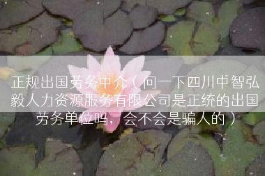 正规出国劳务中介（问一下四川中智弘毅人力资源服务有限公司是正统的出国劳务单位吗，会不会是骗人的）