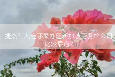 捷杰？大连哪家办理新加坡劳务的公司比较靠谱？