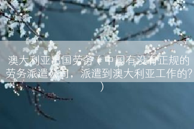 澳大利亚出国劳务（中国有没有正规的劳务派遣公司，派遣到澳大利亚工作的?）