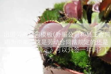 出国劳务合同模板(外服公司和员工合同期为两年，这是劳动合同法规定的还是外服自己的规定？可以只签一年吗？)