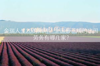 金瑞人生20的陷阱？全国最正规的出国劳务有哪几家？