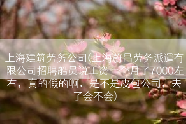 上海建筑劳务公司(上海蔚昌劳务派遣有限公司招聘船员说工资一个月了7000左右，真的假的啊，是不是皮包公司，去了会不会)