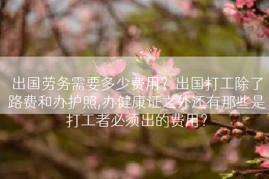 出国劳务需要多少费用？出国打工除了路费和办护照,办健康证之外还有那些是打工者必须出的费用？