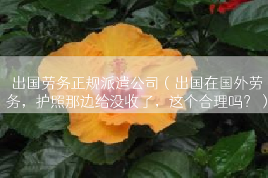 出国劳务正规派遣公司（出国在国外劳务，护照那边给没收了，这个合理吗？）