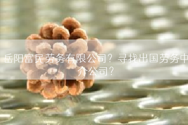岳阳富民劳务有限公司？寻找出国劳务中介公司？