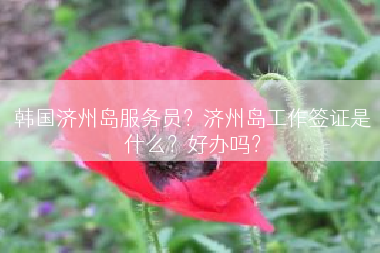 韩国济州岛服务员？济州岛工作签证是什么？好办吗？