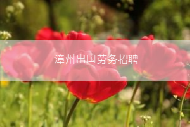 漳州出国劳务招聘