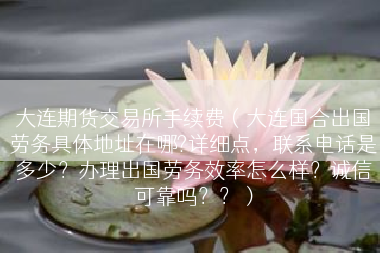 大连期货交易所手续费（大连国合出国劳务具体地址在哪?详细点，联系电话是多少？办理出国劳务效率怎么样？诚信可靠吗？？）