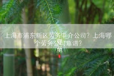 上海市浦东新区劳务中介公司？上海哪个劳务公司靠谱？