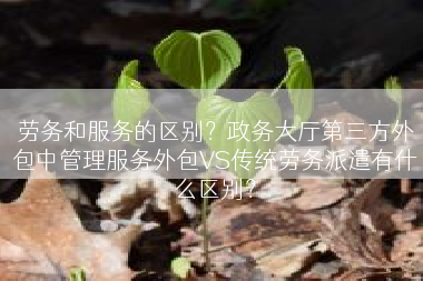 劳务和服务的区别？政务大厅第三方外包中管理服务外包VS传统劳务派遣有什么区别？