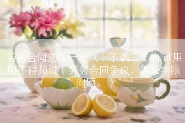 劳务合同期限一年以上不满三年的 试用期不得超过（劳务合同争议，诉讼期限问题。）