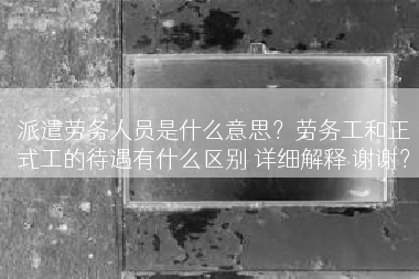 派遣劳务人员是什么意思？劳务工和正式工的待遇有什么区别 详细解释 谢谢？