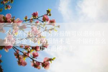 个人所得税一般劳务报酬可以退税吗（工资薪金 和劳务报酬不是一个银行怎么申诉退税？）