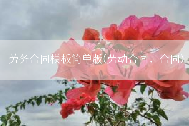 劳务合同模板简单版(劳动合同，合同)