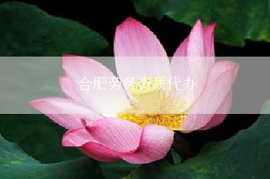 合肥劳务资质代办
