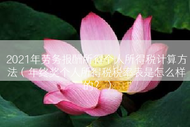 2021年劳务报酬所得个人所得税计算方法（年终奖个人所得税税率表是怎么样的？）
