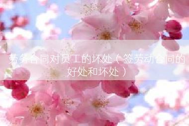 劳务合同对员工的坏处（签劳动合同的好处和坏处）