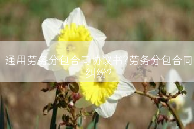 通用劳务分包合同协议书?劳务分包合同纠纷?
