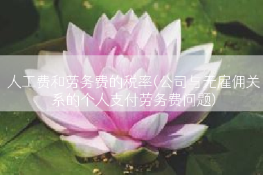 人工费和劳务费的税率(公司与无雇佣关系的个人支付劳务费问题)