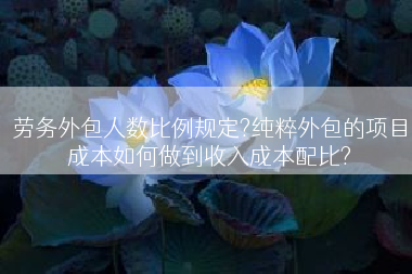 劳务外包人数比例规定?纯粹外包的项目成本如何做到收入成本配比?