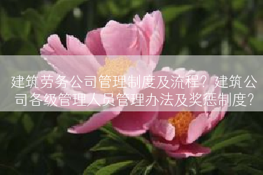 建筑劳务公司管理制度及流程？建筑公司各级管理人员管理办法及奖惩制度？