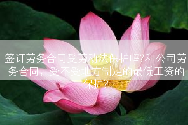 签订劳务合同受劳动法保护吗?和公司劳务合同，受不受地方制定的最低工资的保护?