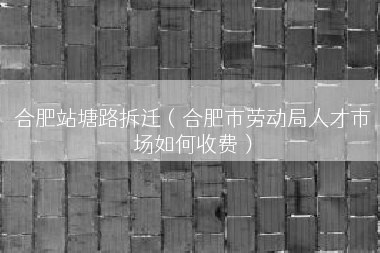 合肥站塘路拆迁（合肥市劳动局人才市场如何收费）