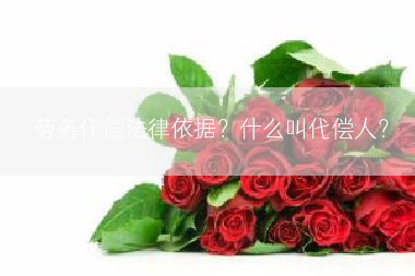 劳务代偿法律依据？什么叫代偿人？