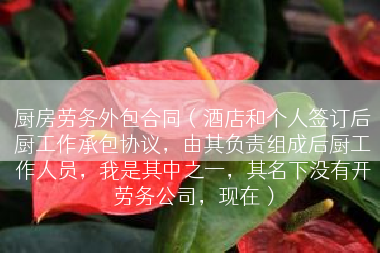 厨房劳务外包合同（酒店和个人签订后厨工作承包协议，由其负责组成后厨工作人员，我是其中之一，其名下没有开劳务公司，现在）