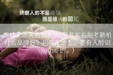 泥蜂工地实名制系统(劳务实名制考勤机什么品牌好？用在工地上，要有人脸识别功能的。)