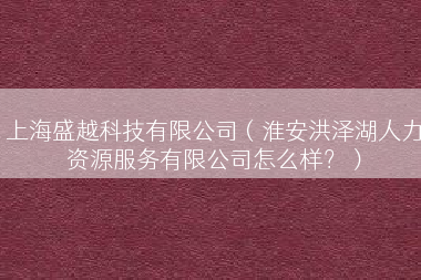 上海盛越科技有限公司（淮安洪泽湖人力资源服务有限公司怎么样？）