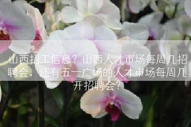 山西招工信息？山西人才市场每周几招聘会，还有五一广场的人才市场每周几开招聘会？