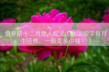 俄罗斯十二月党人起义（出国留学每月生活费，一般是多少钱？）