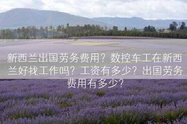 新西兰出国劳务费用？数控车工在新西兰好找工作吗？工资有多少？出国劳务费用有多少？