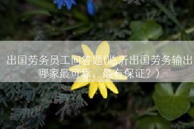 出国劳务员工问答题(临沂出国劳务输出哪家最可靠，最有保证？)