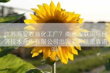 江苏海安石油化工厂？南通国联国际经济技术合作有限公司出国劳务派遣靠谱吗？