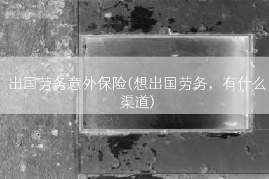 出国劳务意外保险(想出国劳务，有什么渠道)