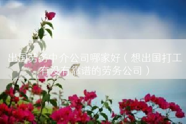 出国劳务中介公司哪家好（想出国打工有没有靠谱的劳务公司）