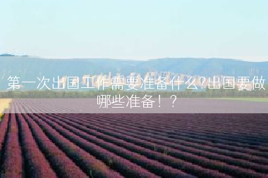 第一次出国工作需要准备什么?出国要做哪些准备！?