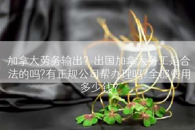 加拿大劳务输出？出国加拿大务工是合法的吗?有正规公司帮办理吗?全部费用多少钱？