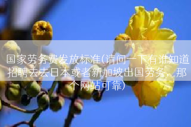 国家劳务费发放标准(请问一下有谁知道招聘去去日本或者新加坡出国劳务，那个网站可靠)