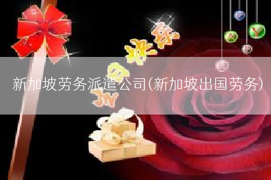 新加坡劳务派遣公司(新加坡出国劳务)