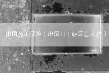 出国务工保险（出国打工韩国怎么样）