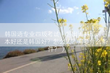 韩国语专业四级考试（想出国打工，日本好还是韩国好？怎么去？需要什么条件？）