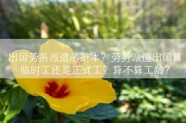 出国劳务派遣函范本？劳务派遣出国算临时工还是正式工？算不算工龄？
