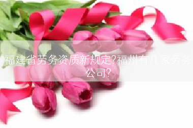 福建省劳务资质新规定?福州有几家劳务公司?