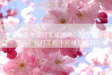 出国去菲律宾打工靠谱吗？现在去菲律宾马尼拉打工能不能赚到钱啊？