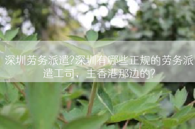 深圳劳务派遣?深圳有哪些正规的劳务派遣工司，主香港那边的?
